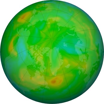 Arctic ozone map for 2024-07-23